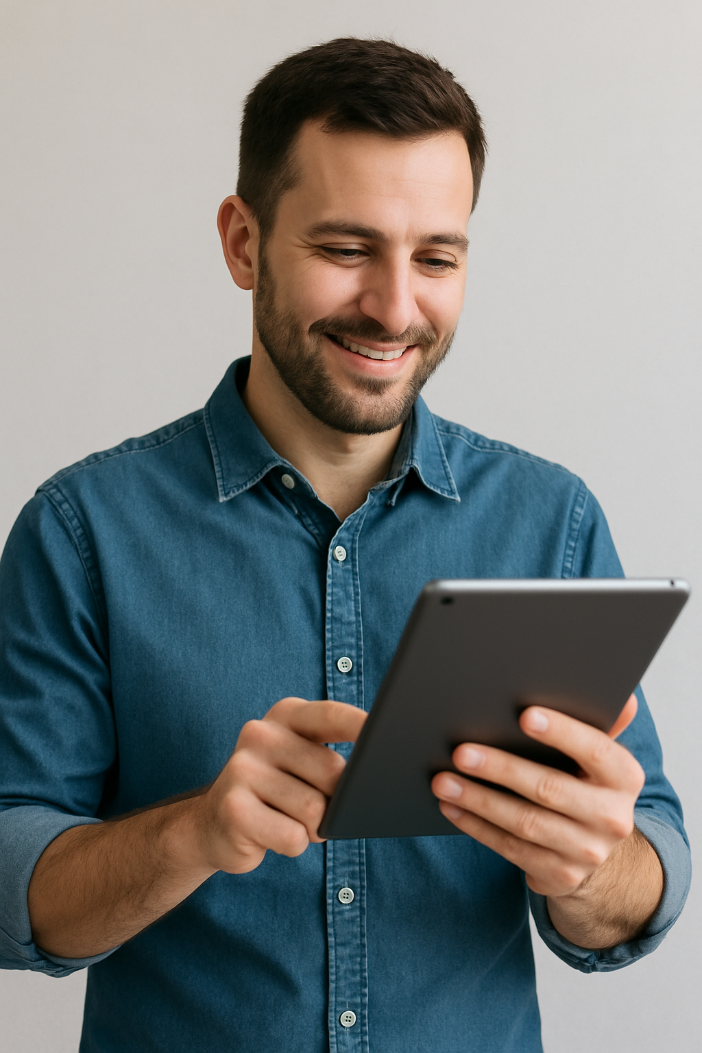 Man with Tablet